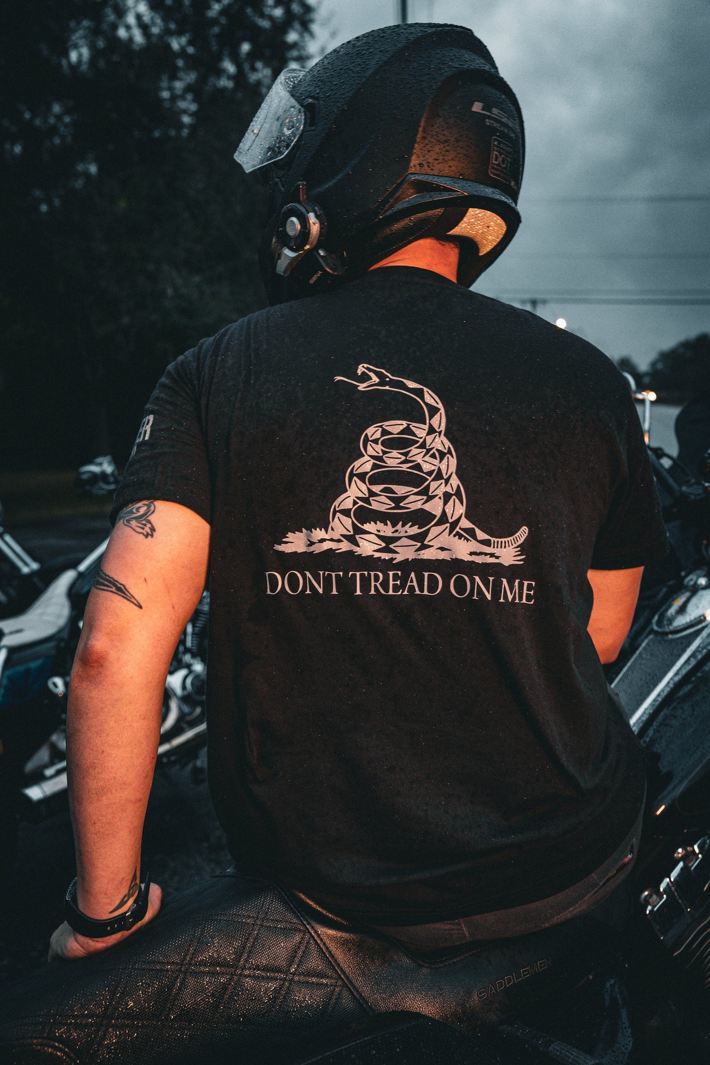 The Gadsden- Reflective Don't Tread On Me Motorcycle T-Shirt