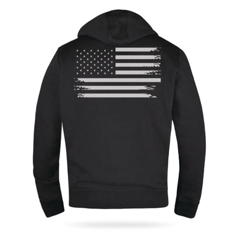 Patriot - Men’s Reflective American Flag Motorcycle Hoodie – Bold Patriotic Gear for Riders