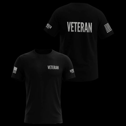 Mens Veterens T-Shirt - Black
