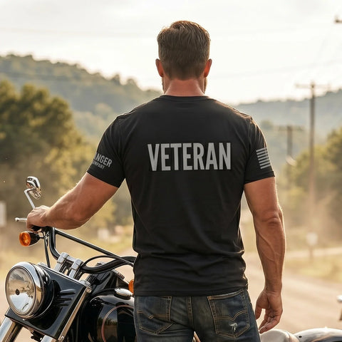 Mens Veterens T-Shirt - Black