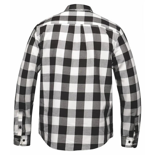 Men's Black & White Riding Flannel - Comfortable Fit