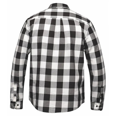 Men's Black & White Riding Flannel - Comfortable Fit