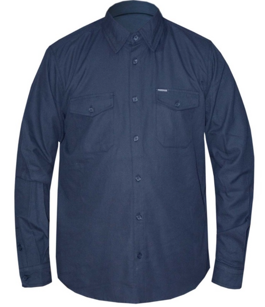 Mens Black Reflective Backoff Skull Long Sleeve Cotton Flannel Shirt