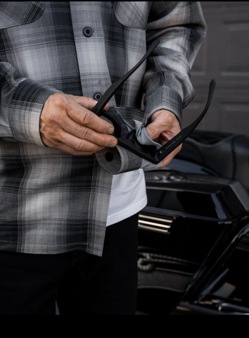 Shadow - Mens Black and Gray Flannel
