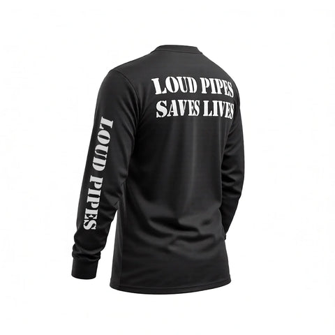 Loud Pipes Save Lives - Men's Long Sleeve Biker Tee