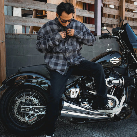 Sentry - Mens Black & Gray Armored Flannel