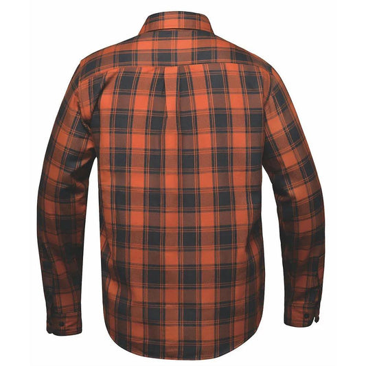 Mens Black and Brown Cotton Long Sleeve Flannel Shirt - TW211.00