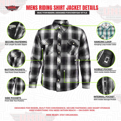 Streetguard Flannel - Mens Riding Shirt Jacket