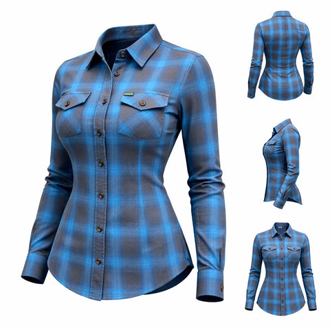 Teal Flannel - Ladies Flannel Shirt