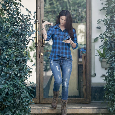 Teal Flannel - Ladies Flannel Shirt