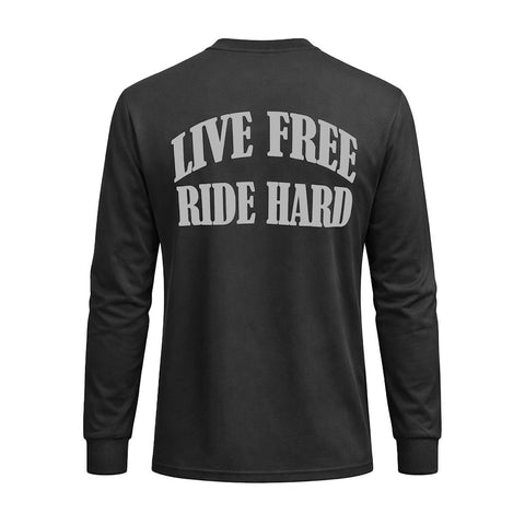 Live Free Ride Hard - Men's Long Sleeve Biker Tee