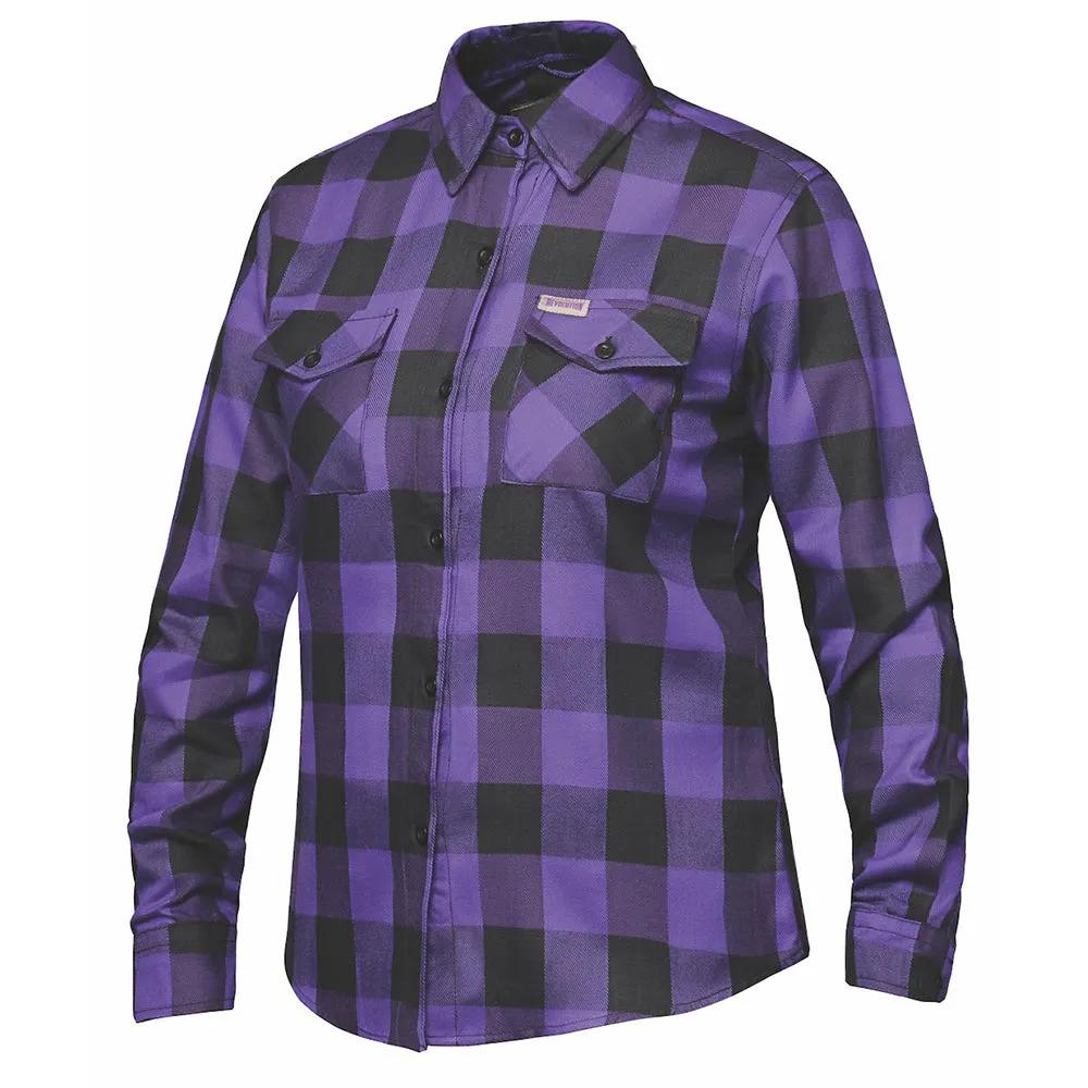 Valkarie - Ladies Black & Purple Armored Flannel