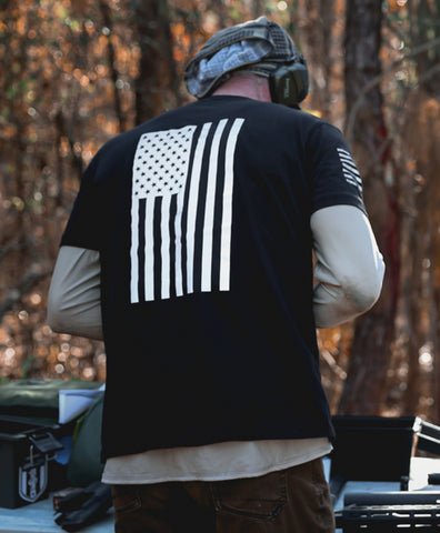 The Patriot - Reflective USA Flag Motorcycle T-Shirt