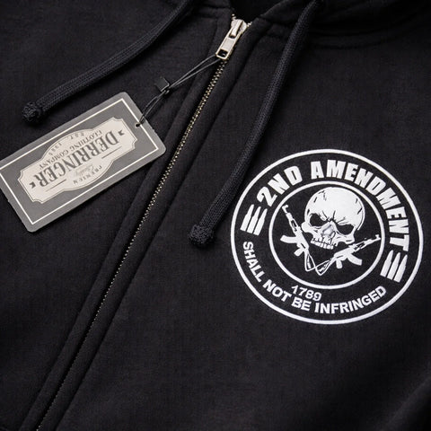 Mens 2nd Amendment Hoodie Sweatshirt - Black